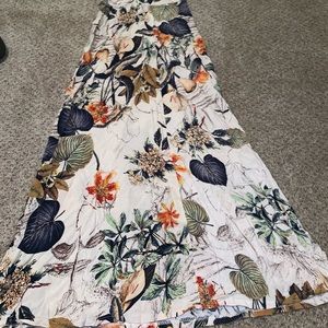 Long floral skirt